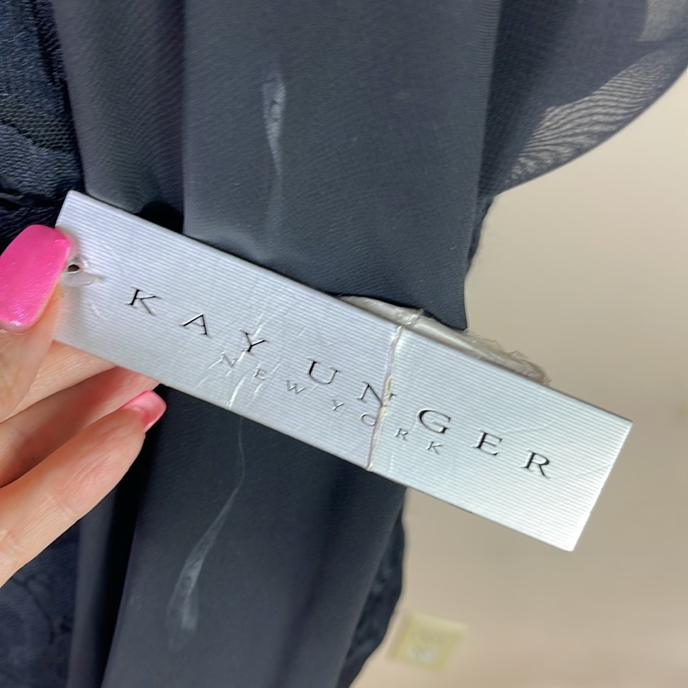 NEW Kay Unger Black Midi Cocktail Dress - Picture 9 of 15